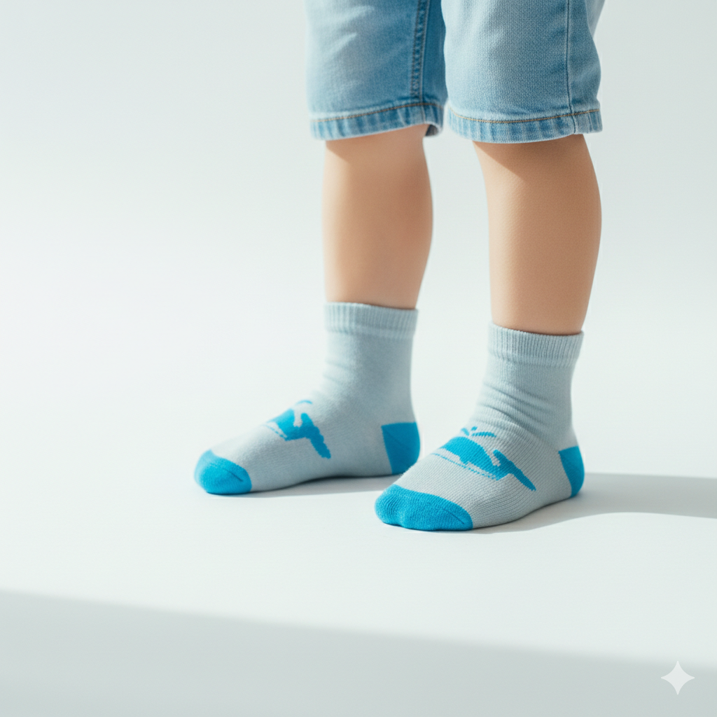 Whale Print Toddler Boys' Cotton Socks