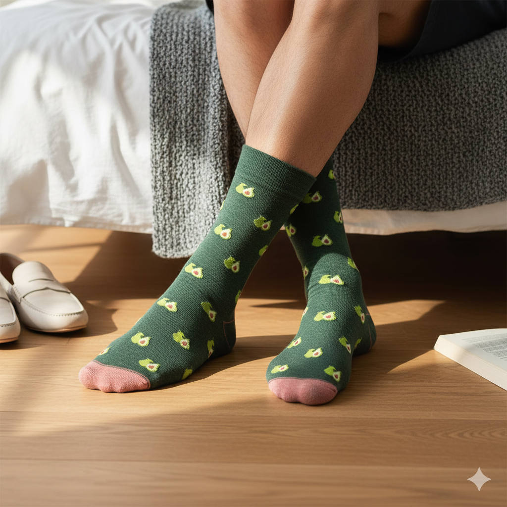 Avocado Print Men Socks
