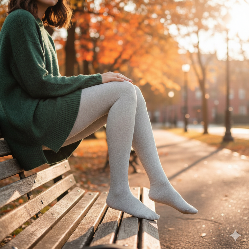 Plain Beige Tights for Women (OT)