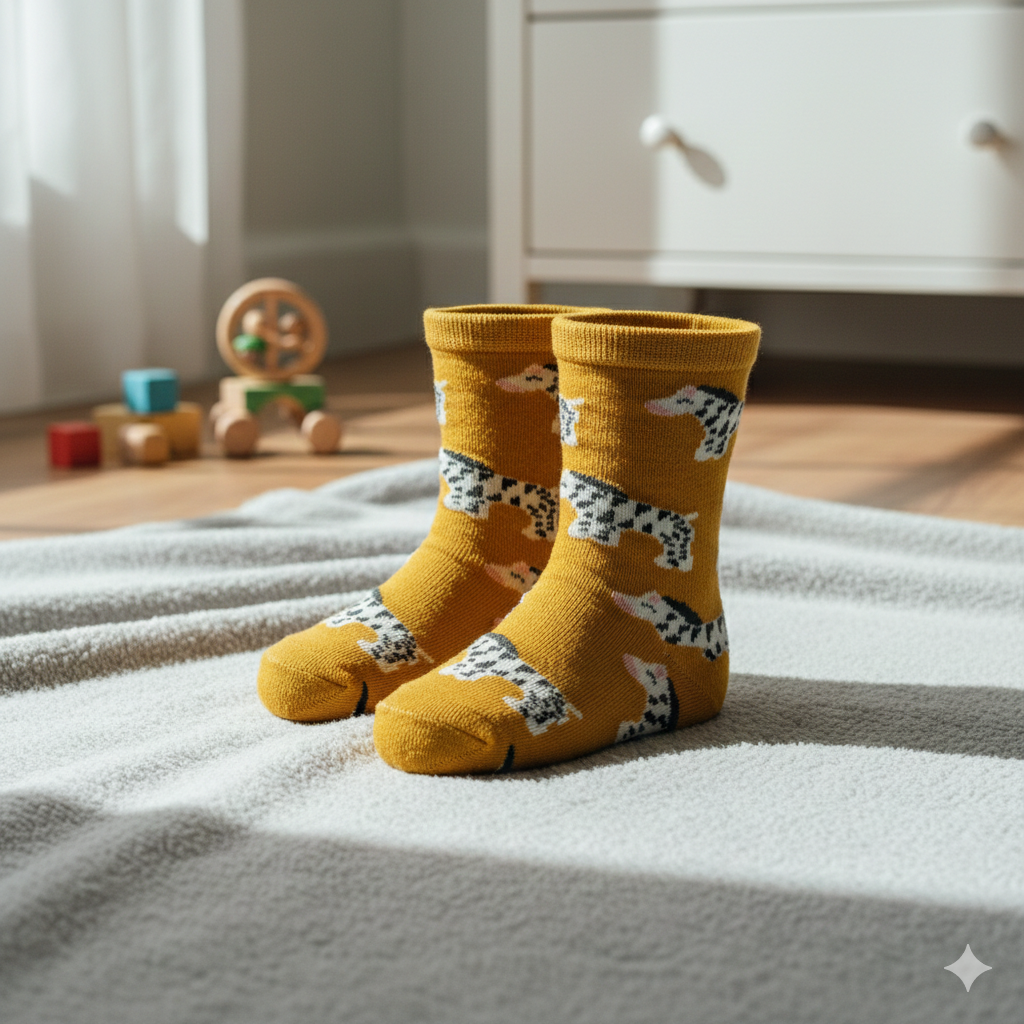 Premium Zebra Print Baby Boys' Socks