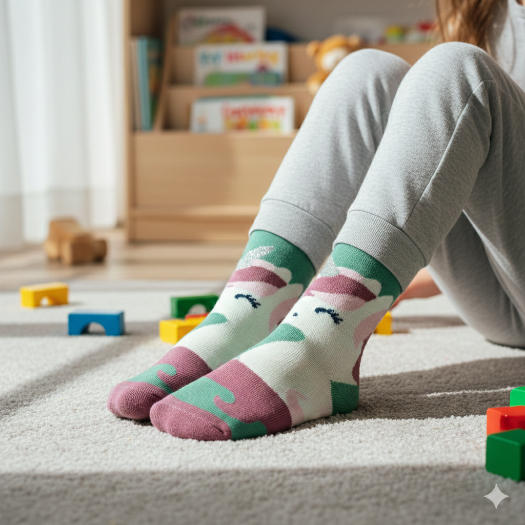 Magical Unicorn Girls' Crew Socks