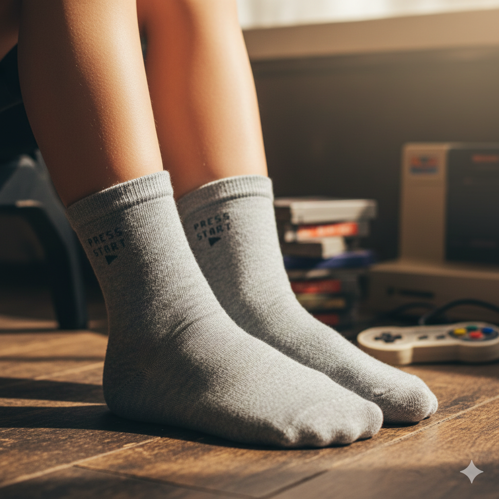 Boys Press Start Crew Socks