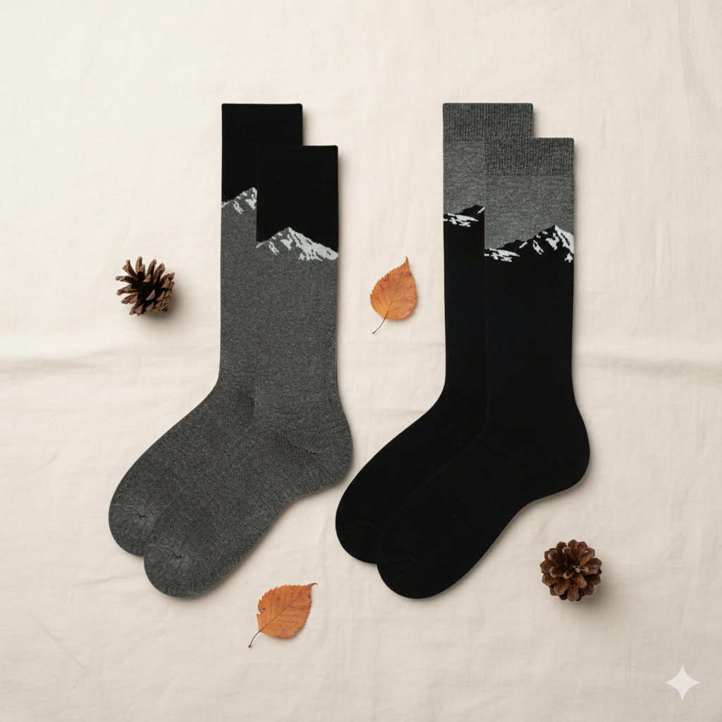 Women Mountain Graphic Knee high Socks