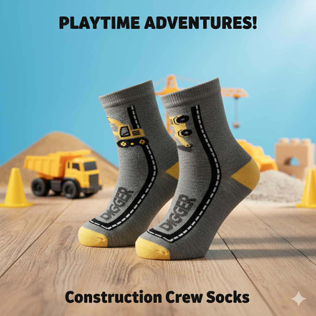 Boys' "Digger" Crew Socks