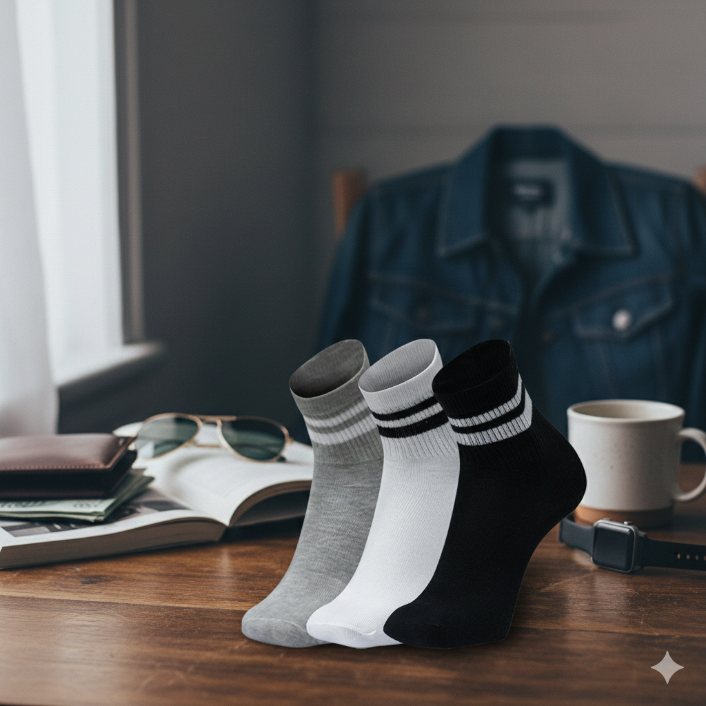 Striped Ankle Socks for Men
