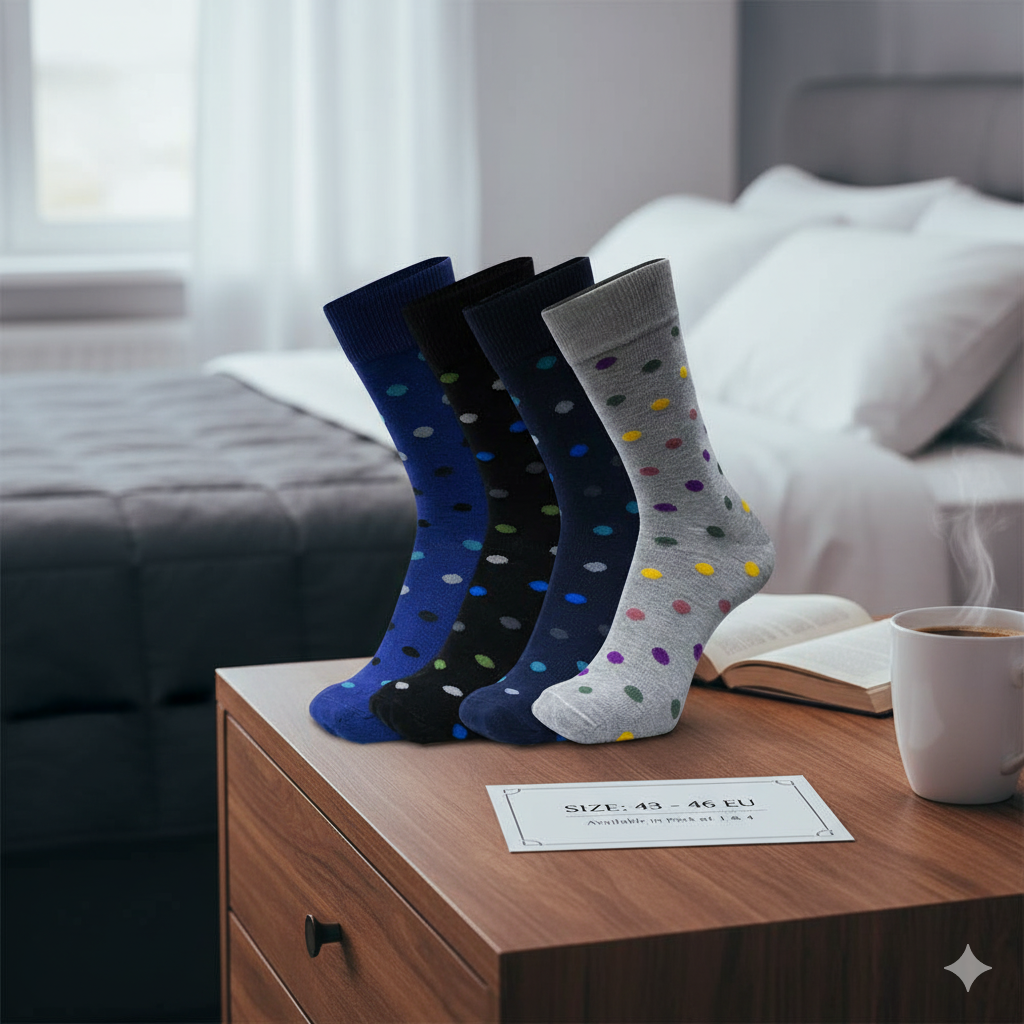 Premium Men's Multiple Color Polka Dot Socks