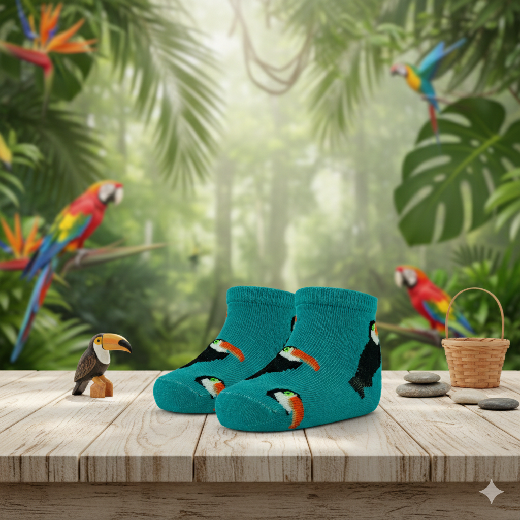 Adorable Toucan Print Baby Socks