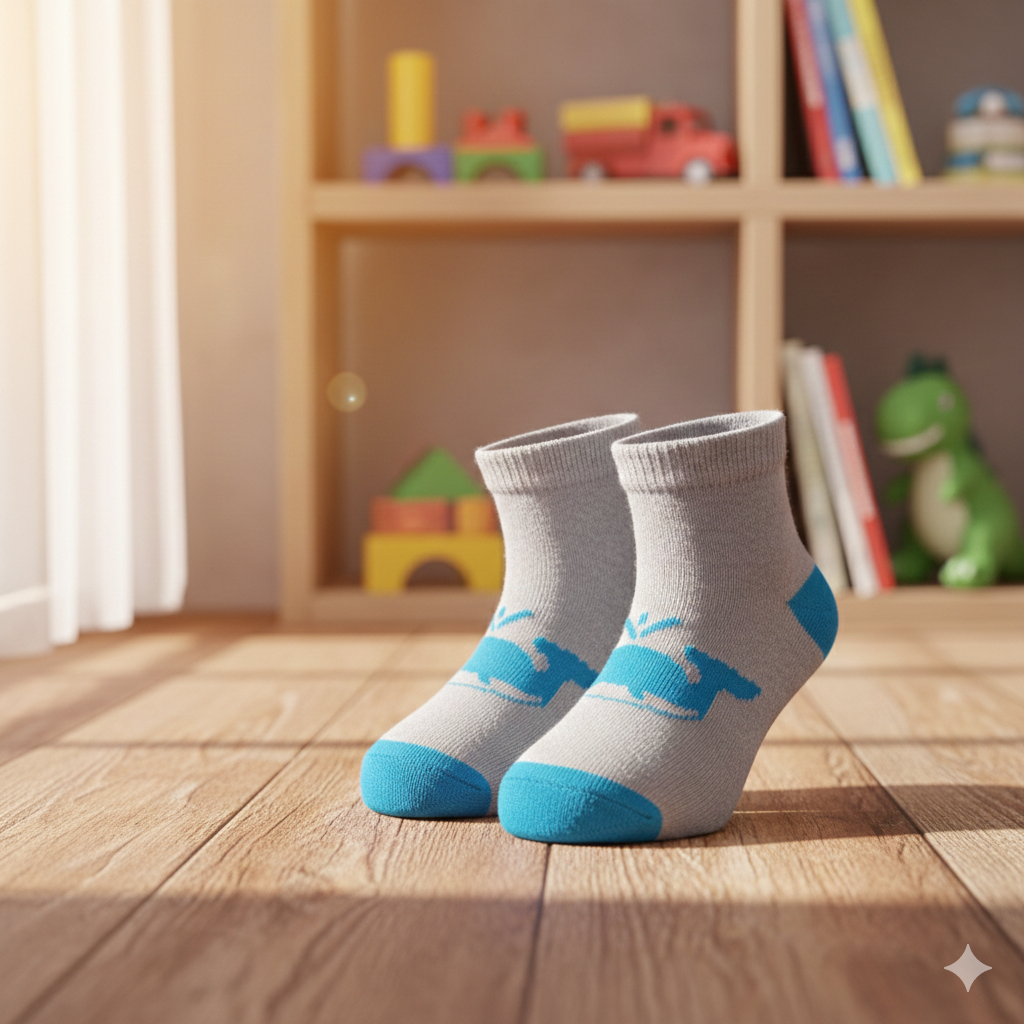 Whale Print Toddler Boys' Cotton Socks