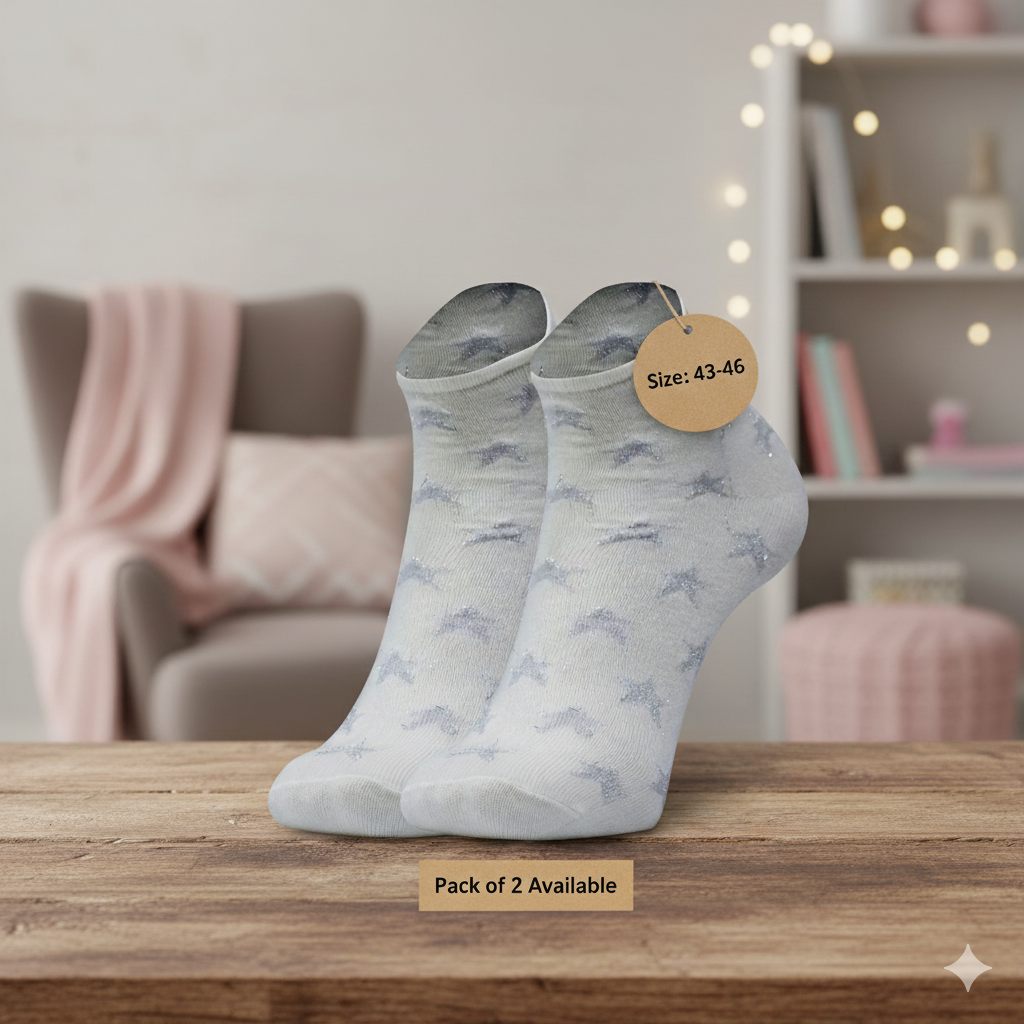 Girl's Glimmer Star Ankle Socks