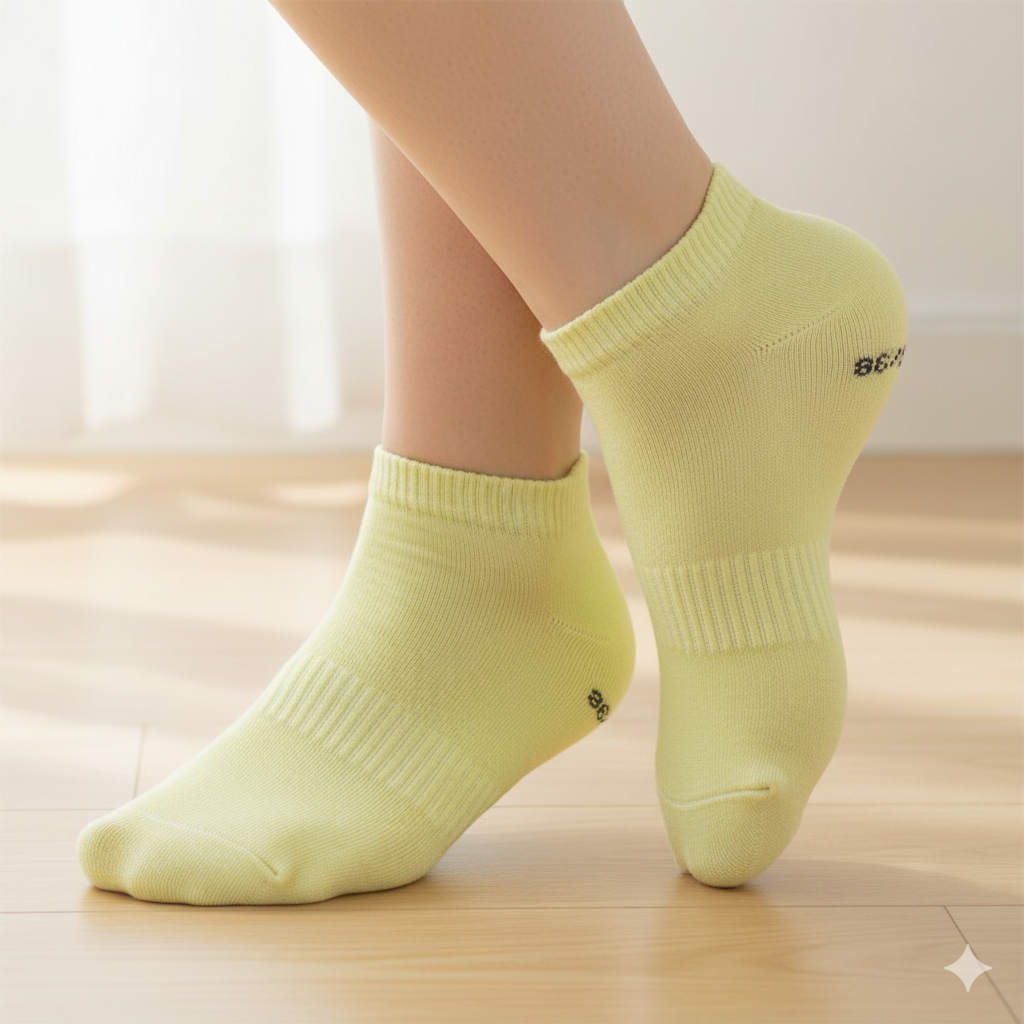 Plain Lime Green Ankle Socks