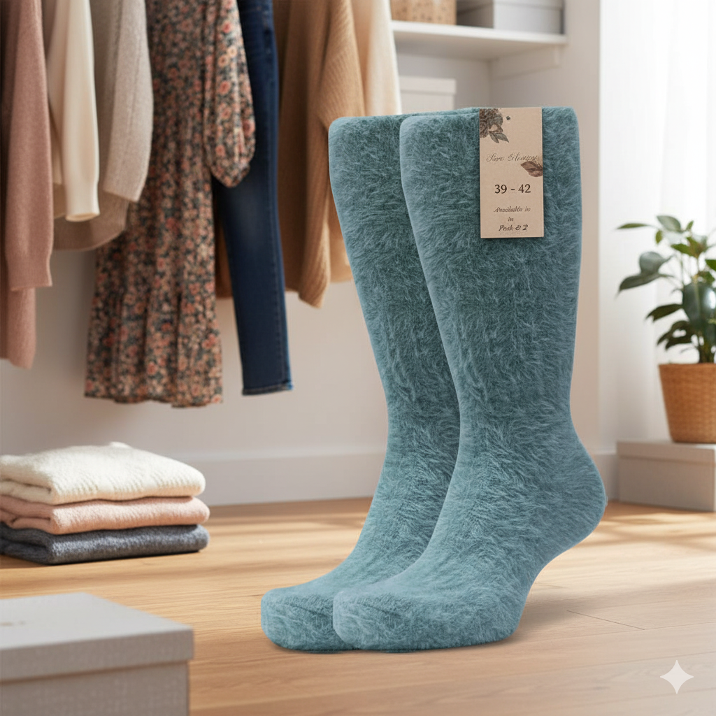 Cozy Luxe Faux Fur Socks for Women