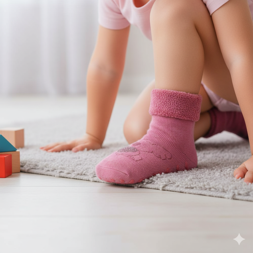 Cozy Girls Warm Anti Slip Crew Socks