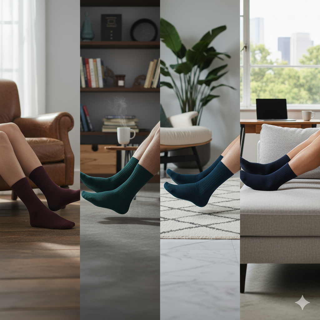 Premium Mercerized Needle Drop Socks for Men