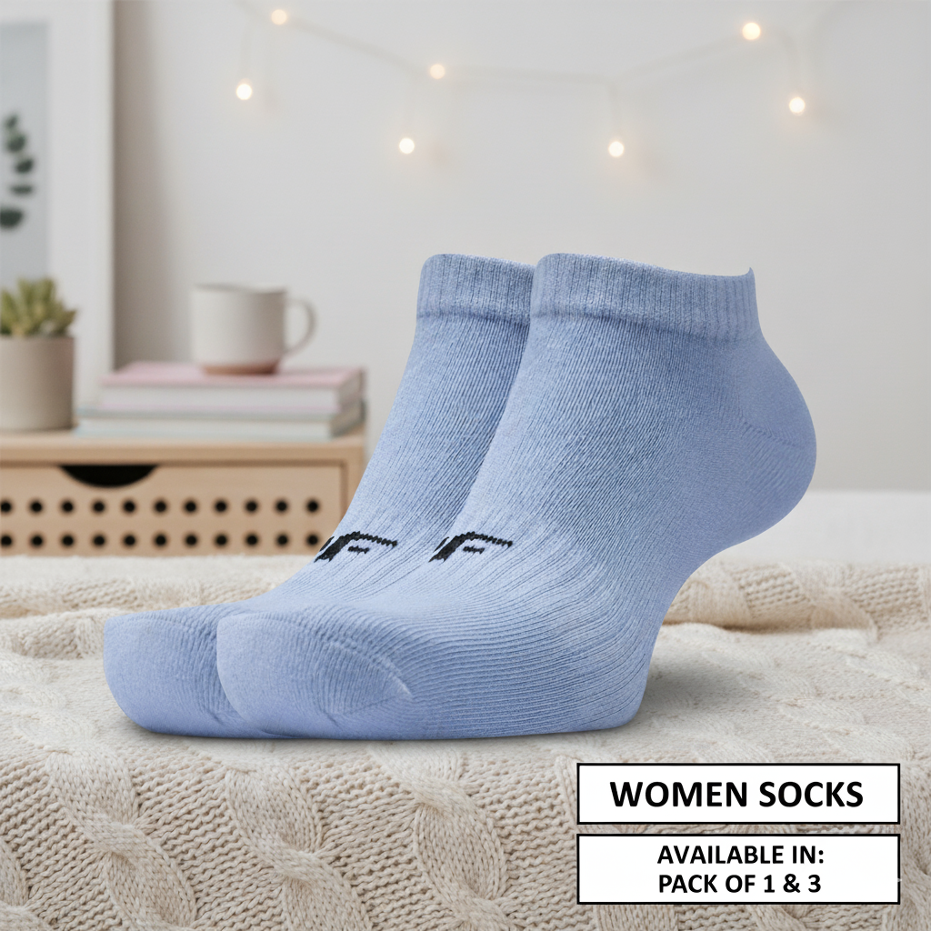 The ultimate Plain Baby Blue Ankle Socks