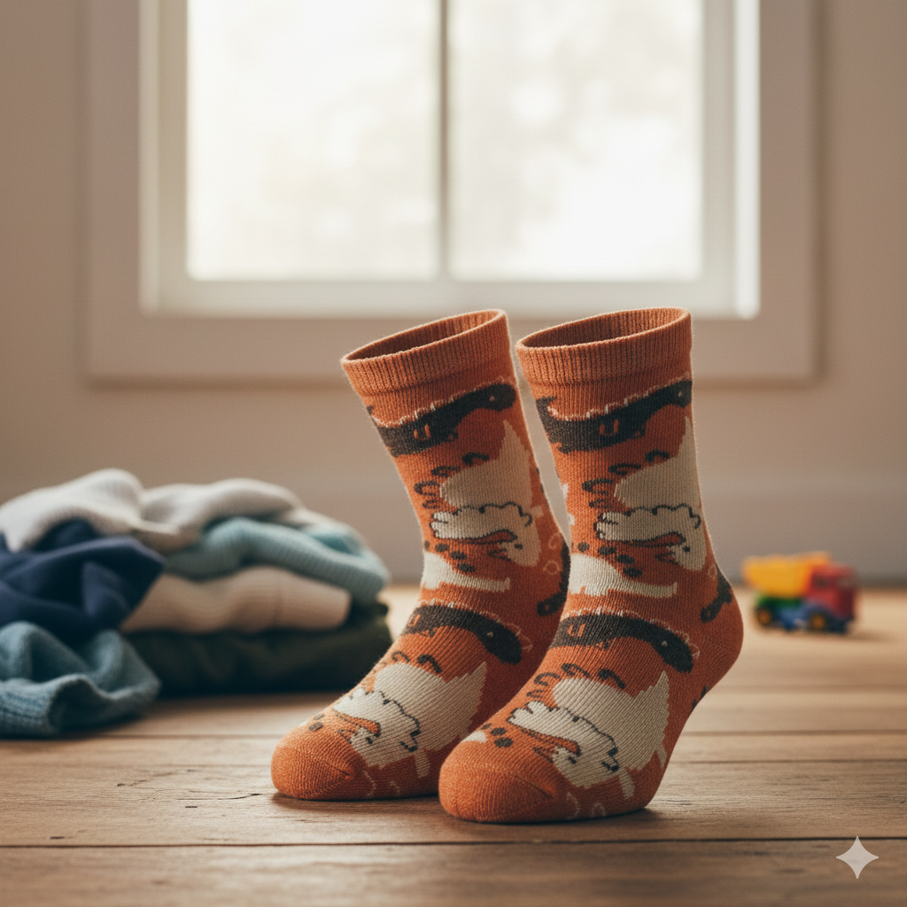 Dinosaur Print Socks for Baby Boys