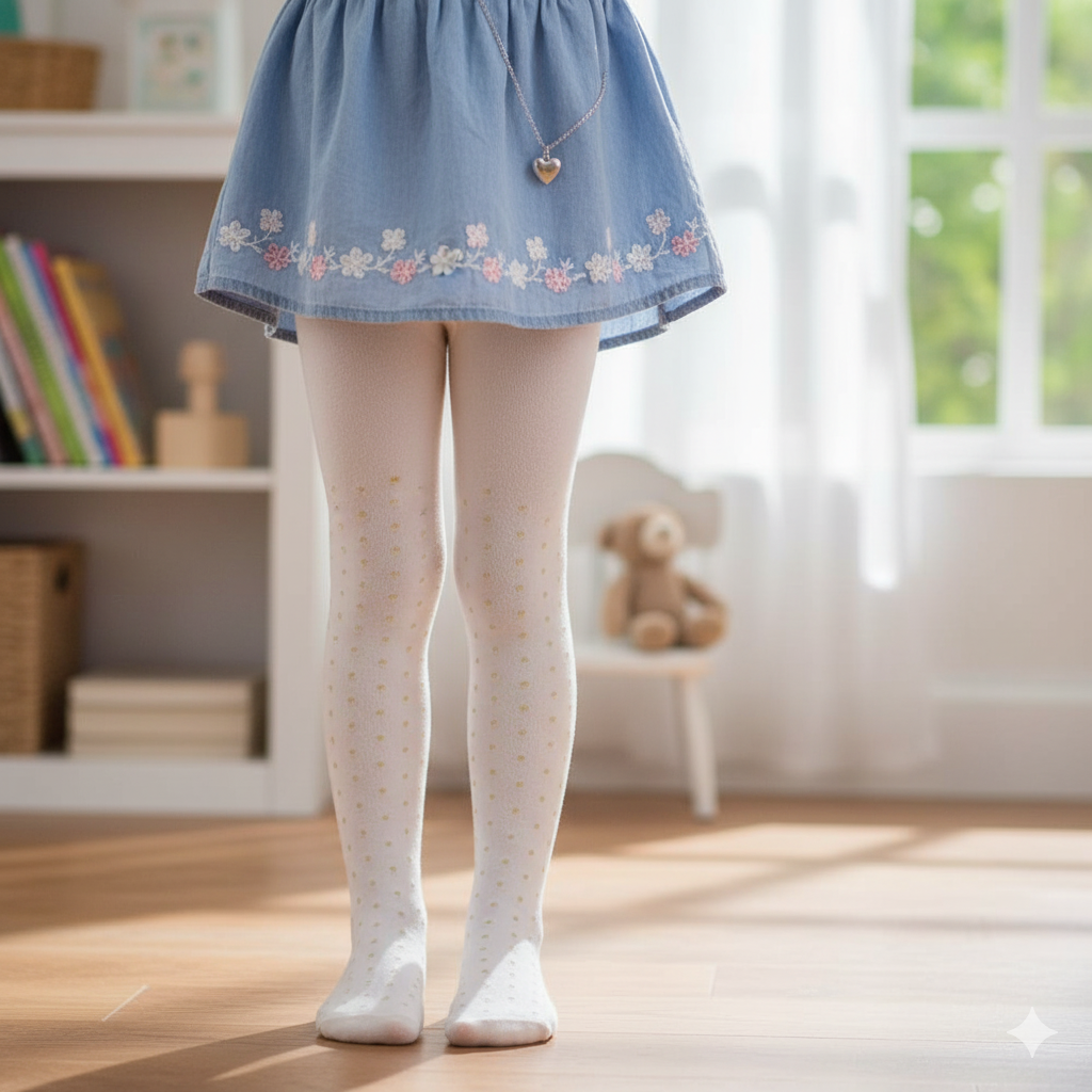 Off-White With Golden Shimmer Dot (CJ)