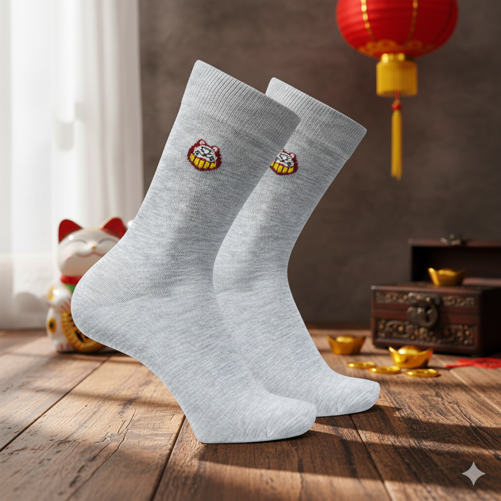 Men Cat Print Socks