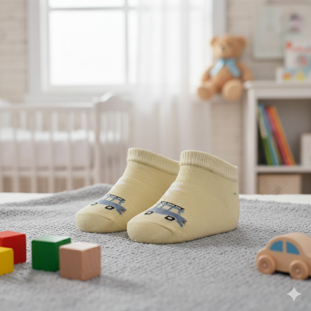 Baby Boy’s Car Print Ankle Socks
