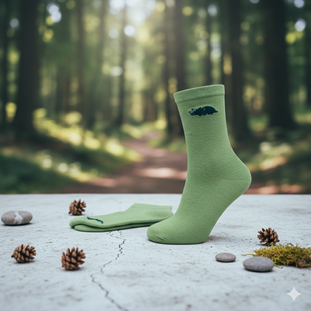 Boys Crocodile Print Crew Socks