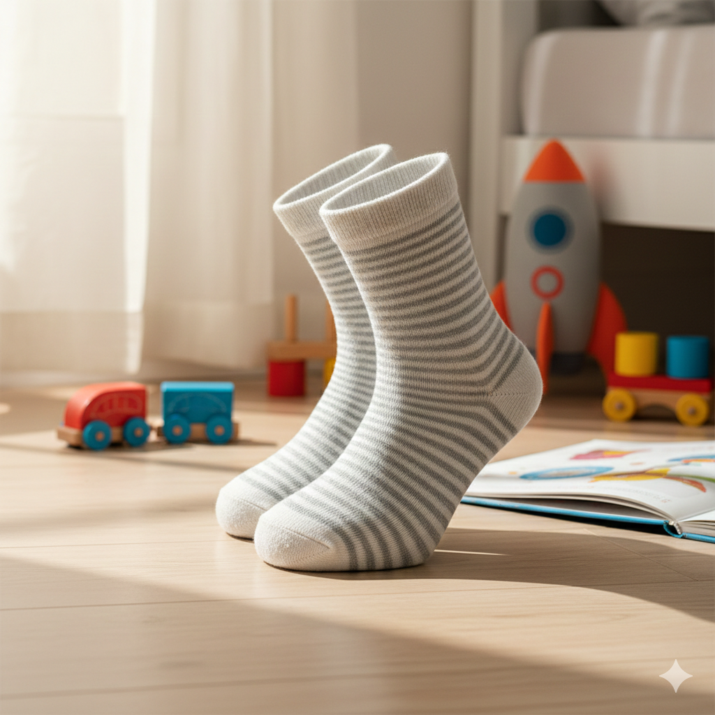 Baby Girl Striped Soft-Cotton Socks