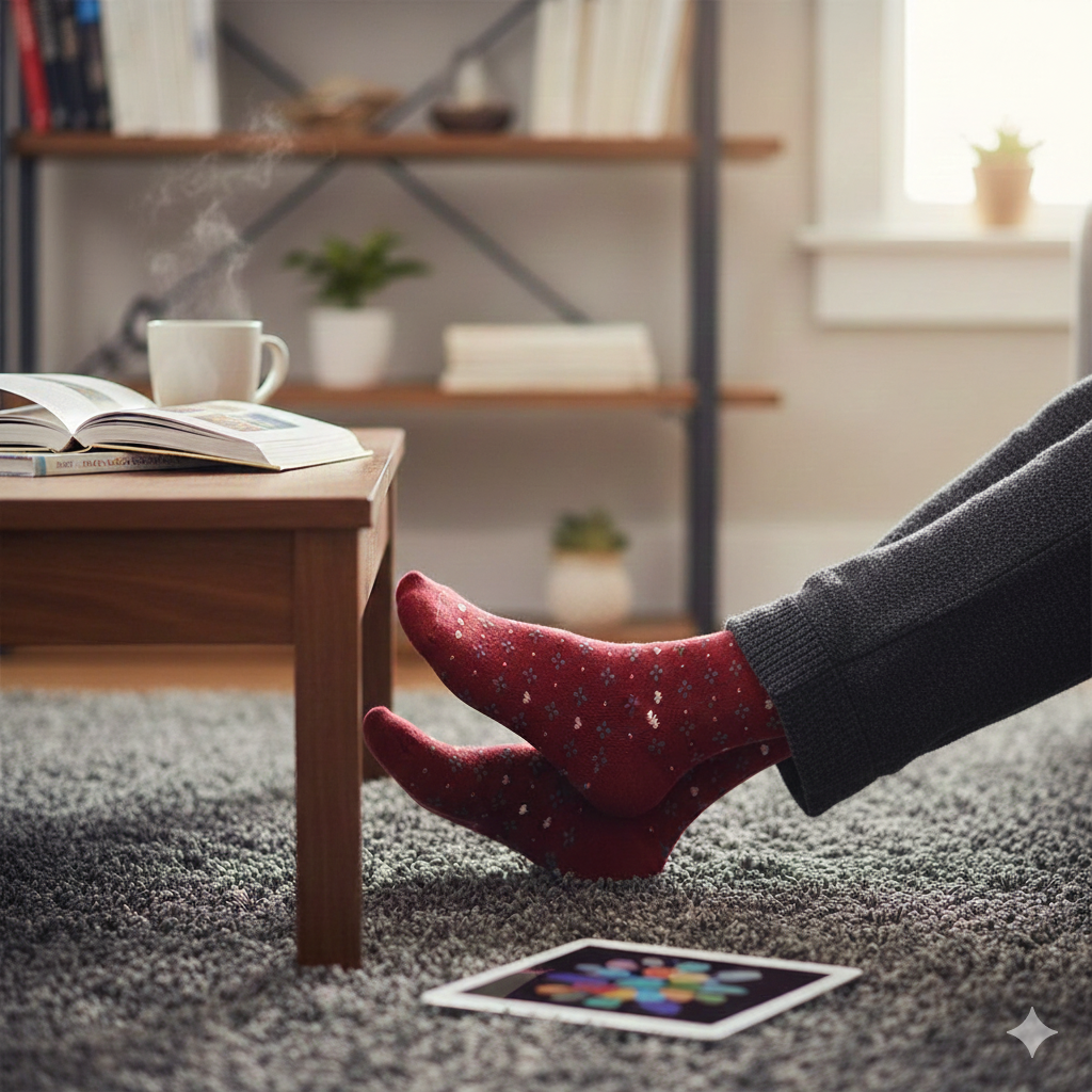 Women Cozy Blossom Crew Socks