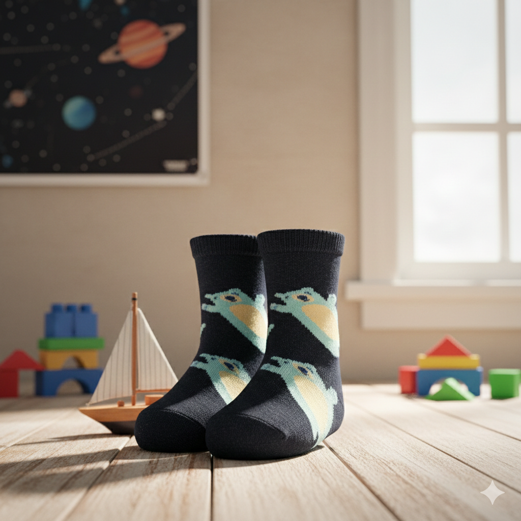 Polar Bear Crew Socks for Baby Boys