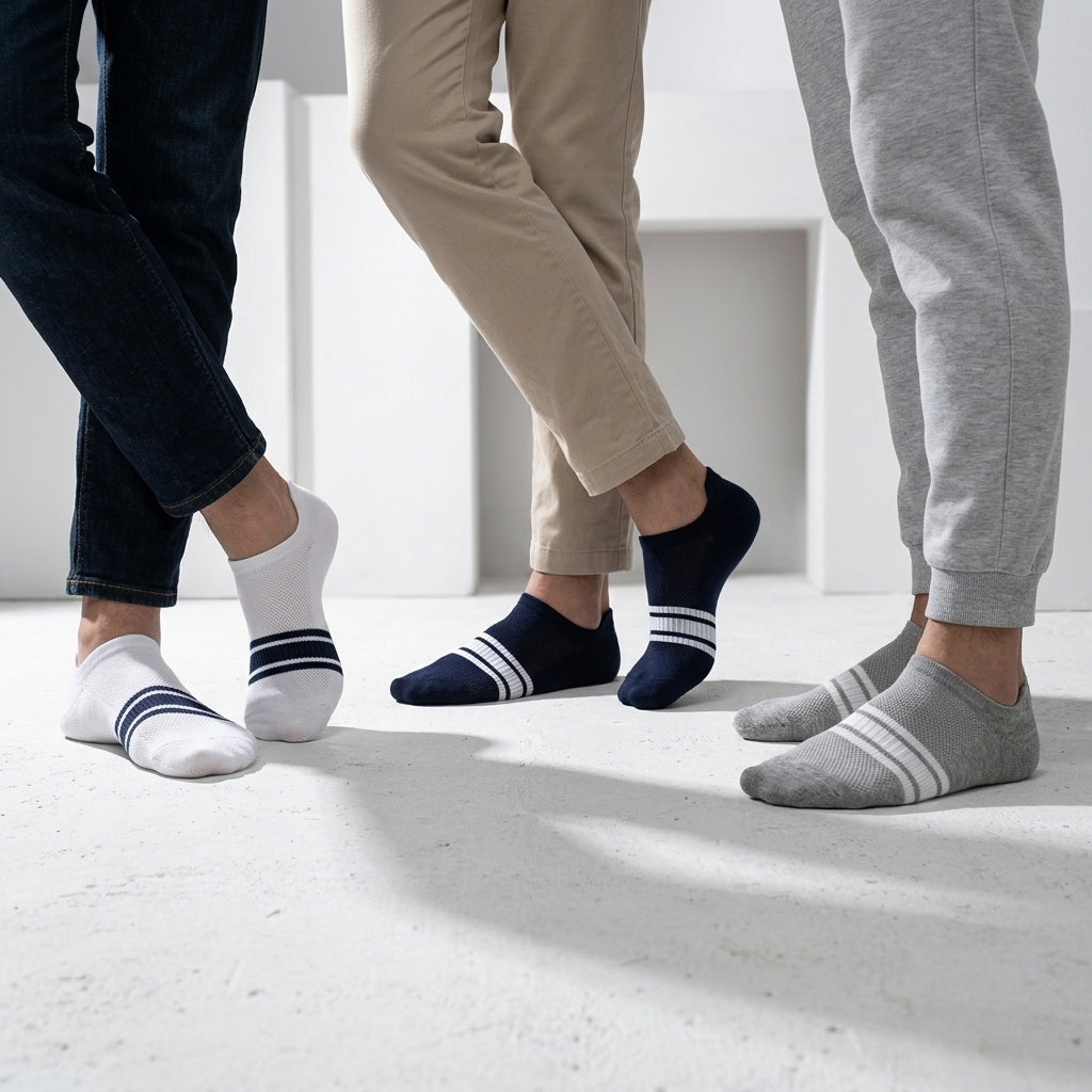 Men Striped Ankle Socks