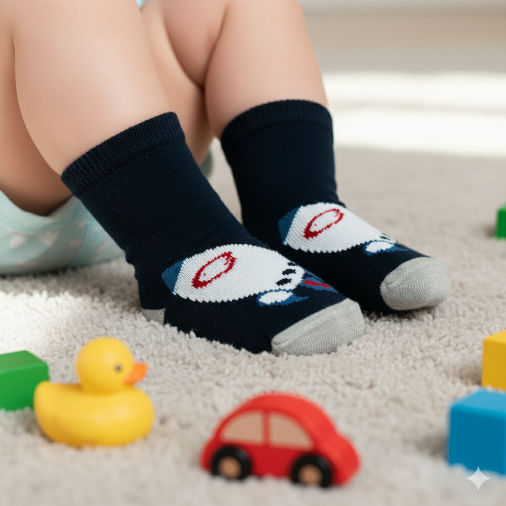 Baby Boy Rocket Print Socks