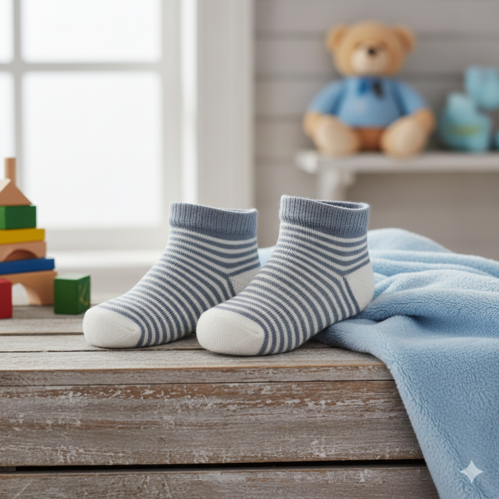 Striped Ankle Socks for Baby Boys