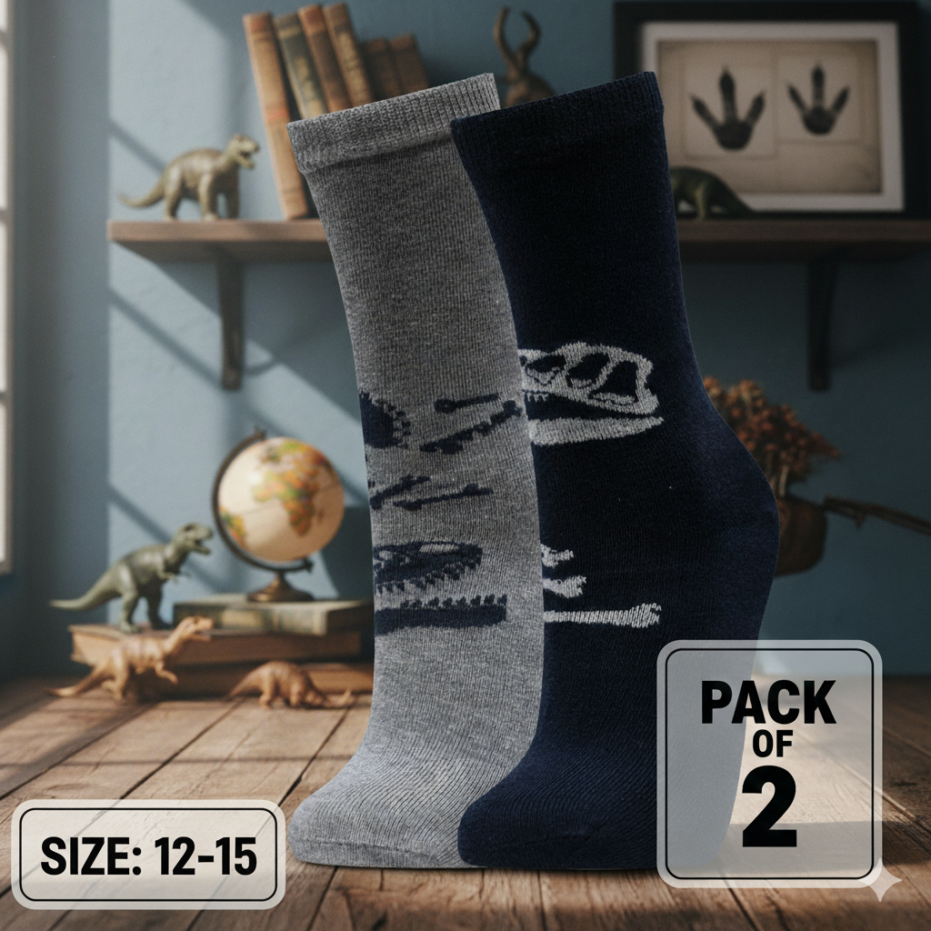 Dinosaur Skull Socks for Boys
