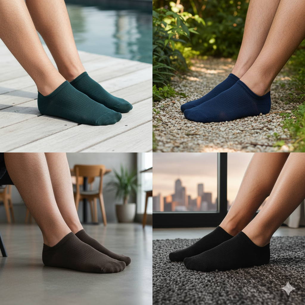 Men Premium Mercerized Needle Drop Ankle Socks
