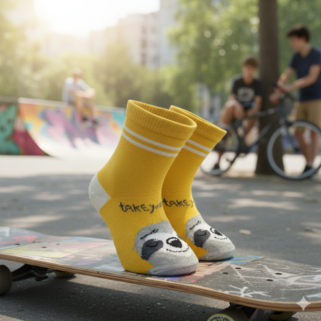 Baby Boys’ Sloth Print Crew Socks