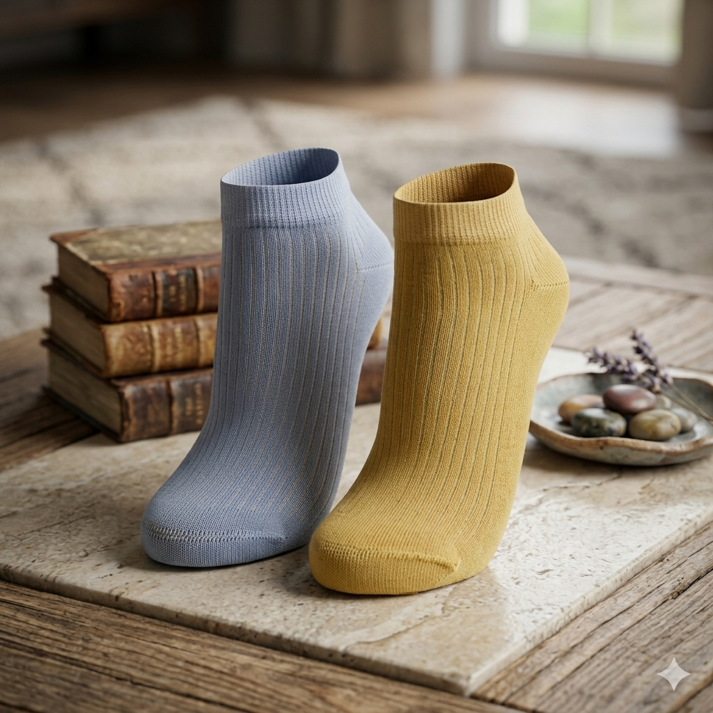 Pastel Ribbed Women Ankle Socks