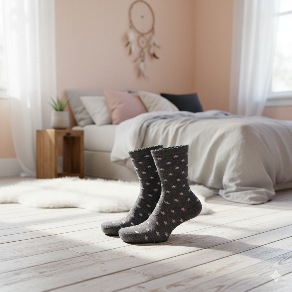 Girls Star Pattern Crew Socks