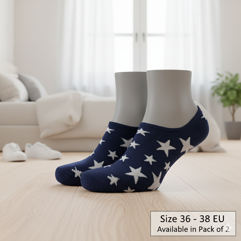 Women Casual Star Themed no show Socks