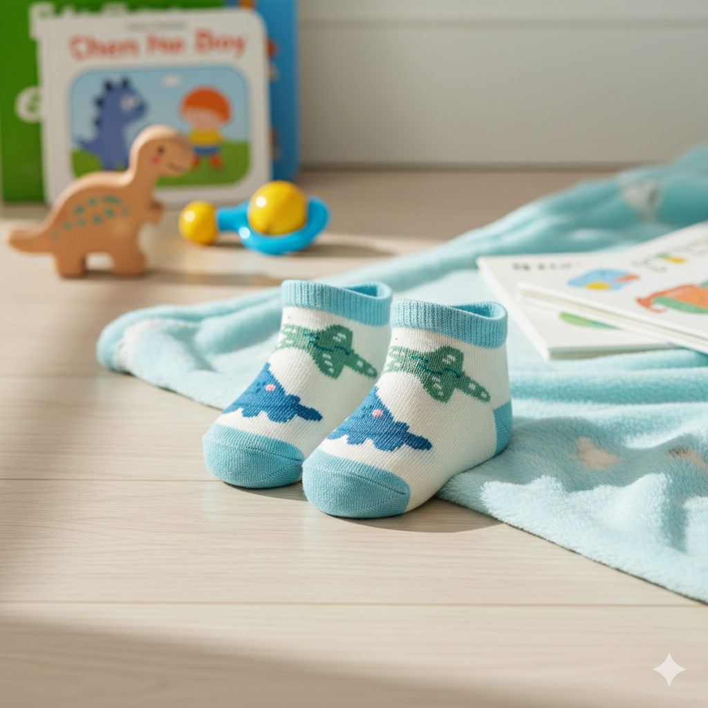 Star Fish & Octopus Print Baby Boy Socks