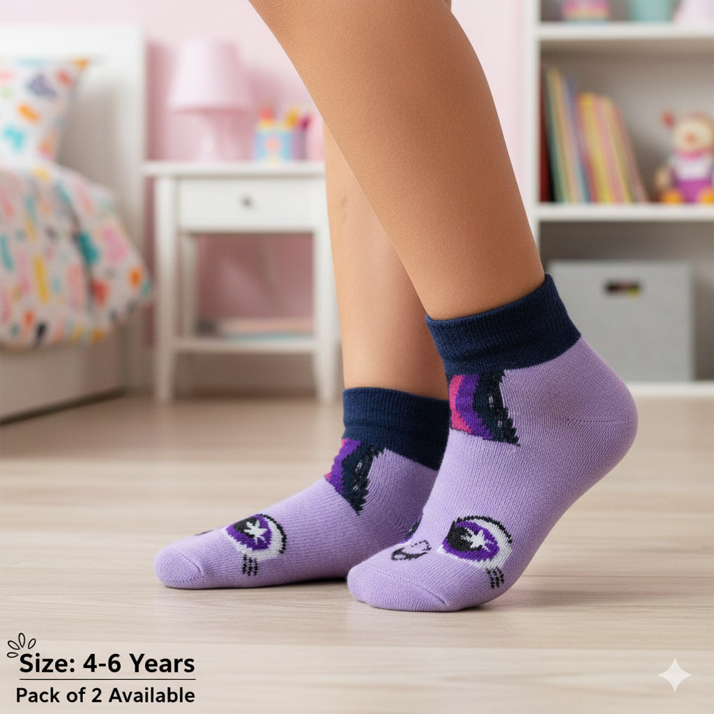 Kids Cartoon Face Ankle Socks
