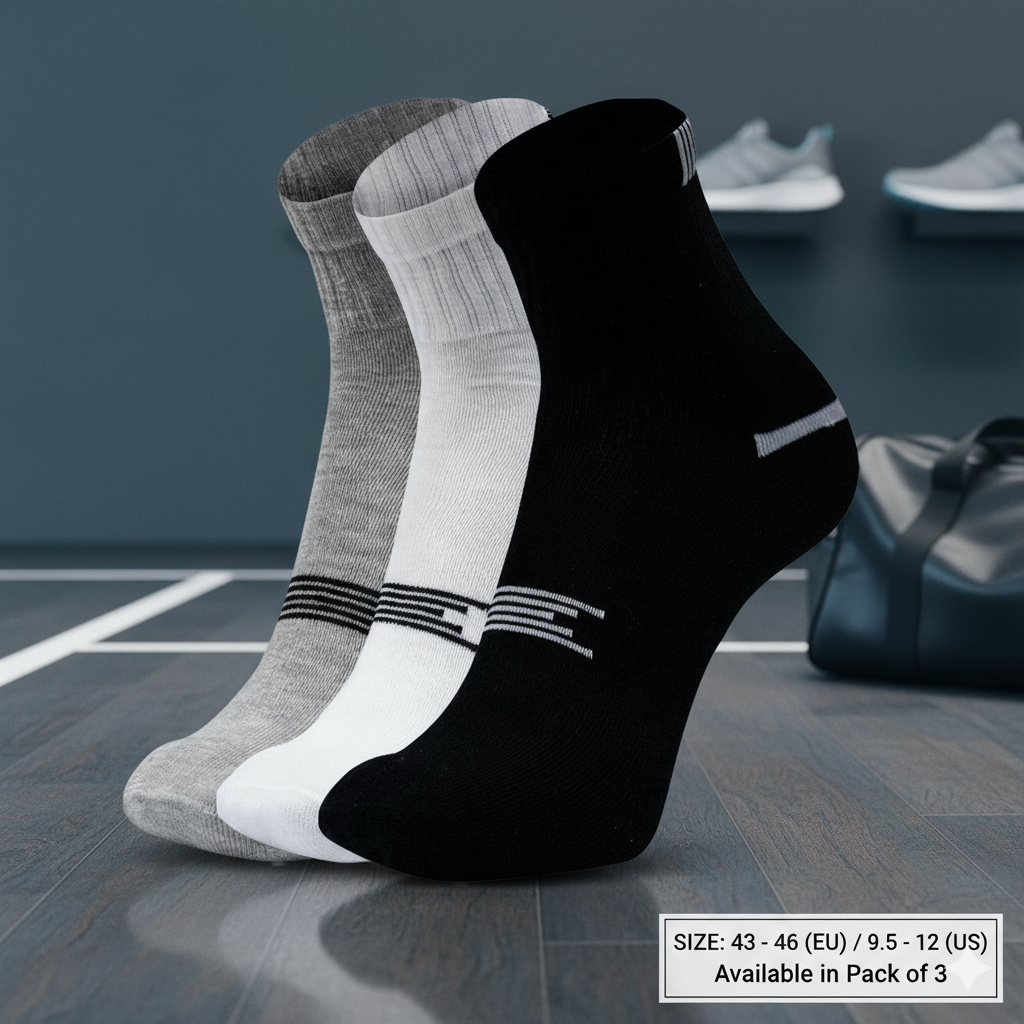 Men's Athletic Quarter Ankle Socks