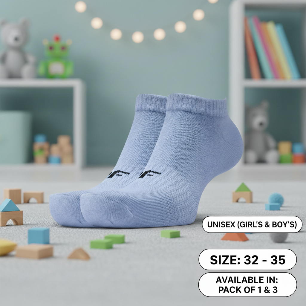 The ultimate Plain Baby Blue Ankle Socks