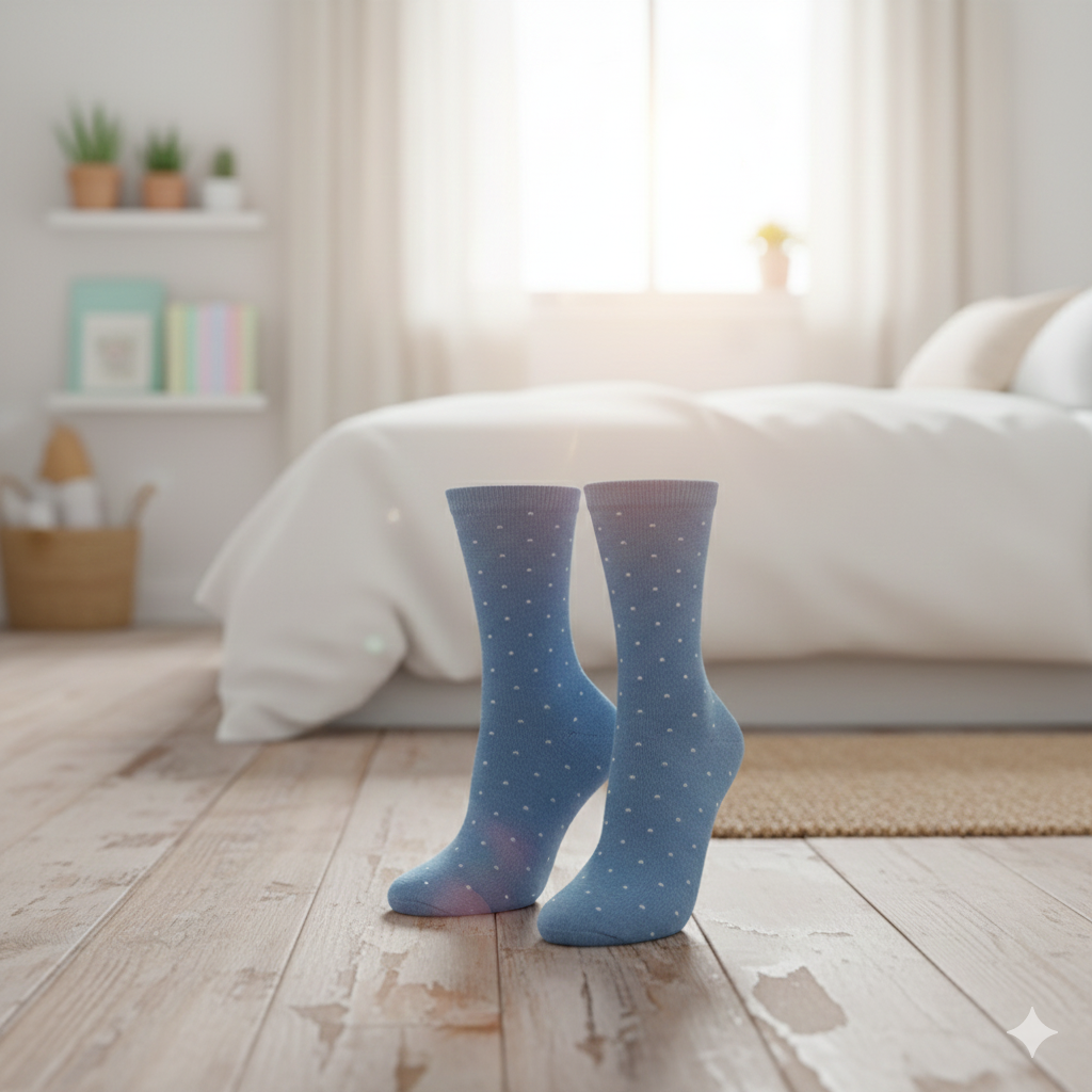 Girls Dotted Crew Socks