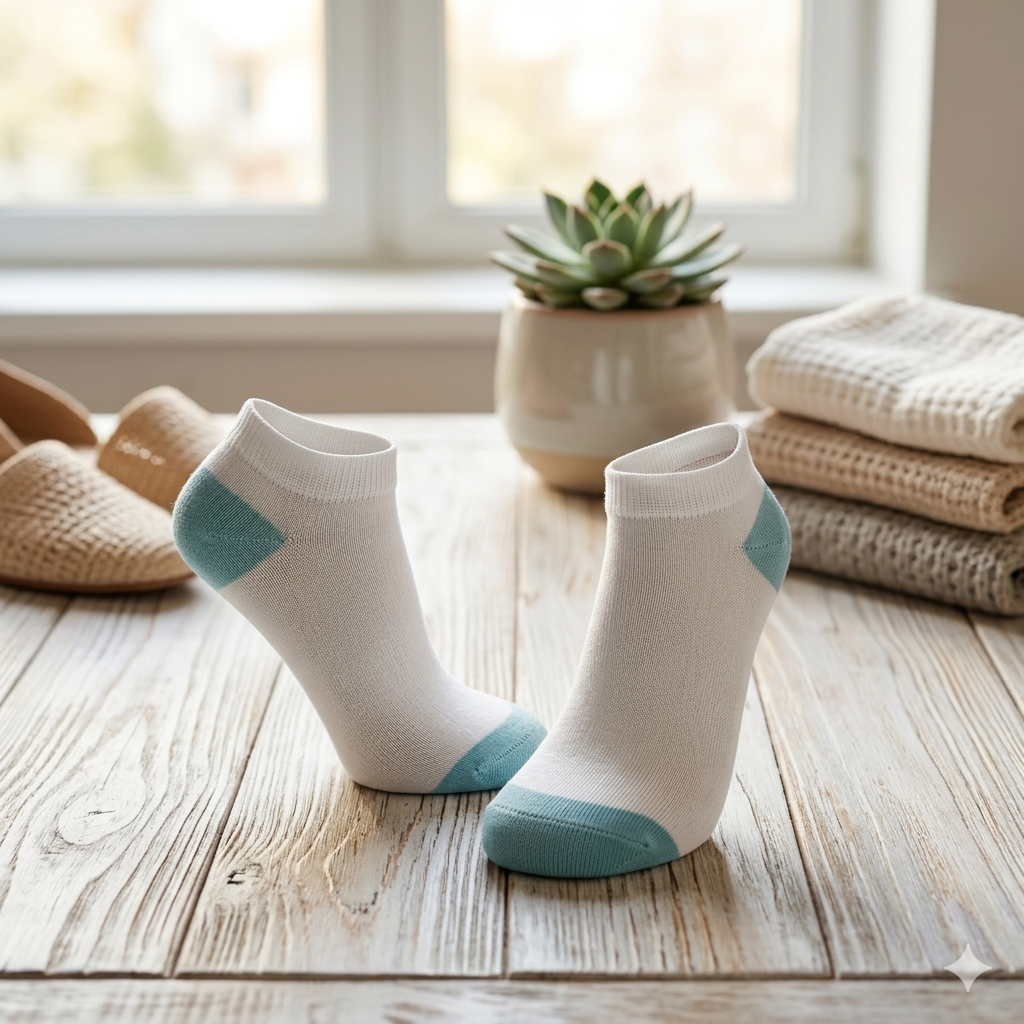 Women Premium Blue Ankle Socks