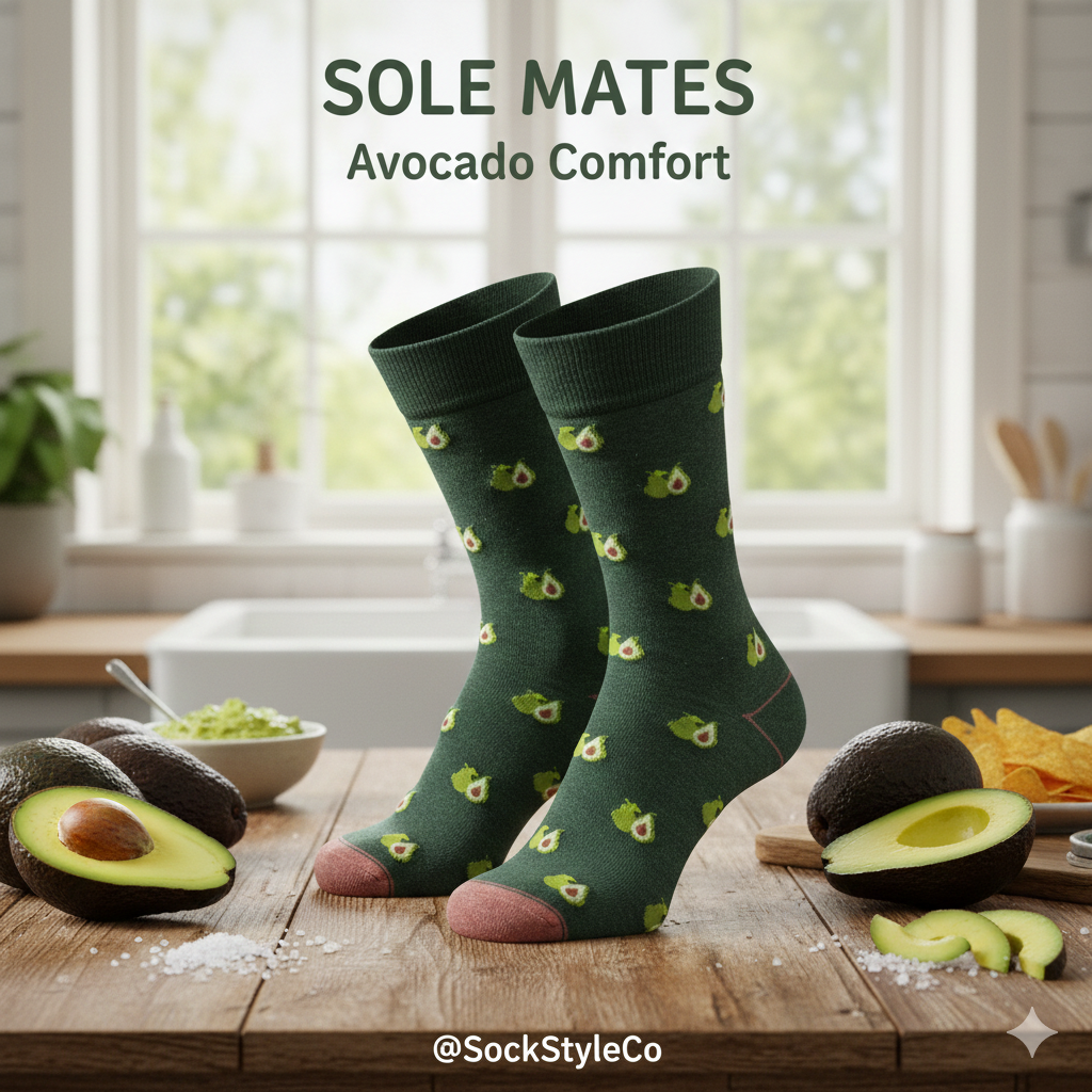Avocado Print Men Socks