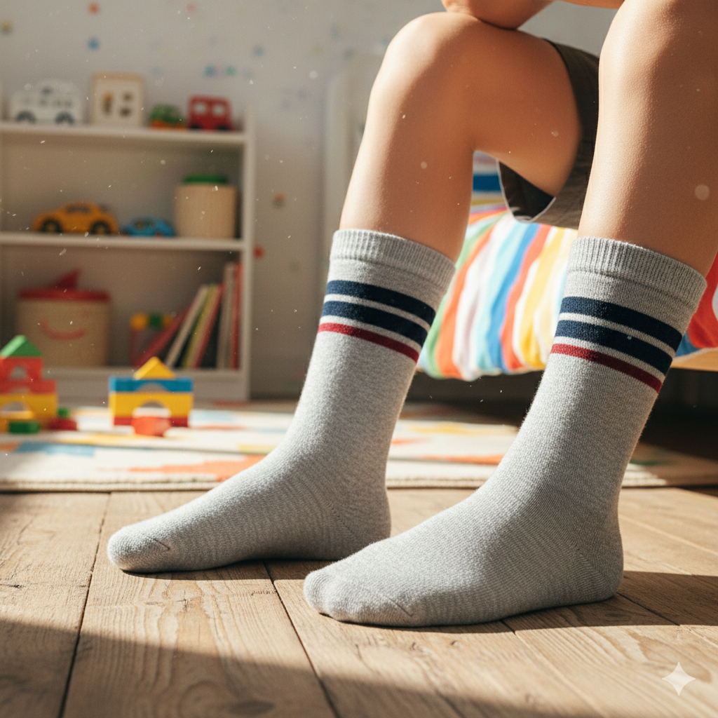 Boys Cotton-Rich Crew Socks