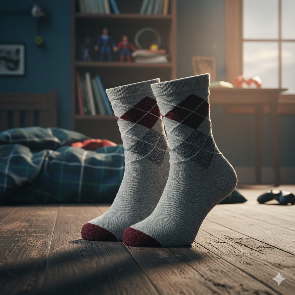 Boys' Classic Argyle Crew Socks