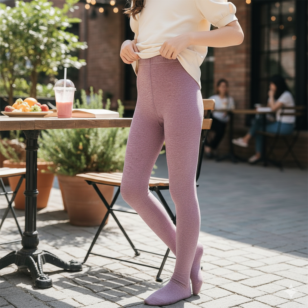 Cozy Soft Premium Thermal Pink Girls Tights (SF)