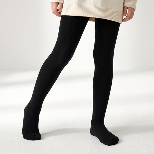 Girls Plain Black Tights (SF)