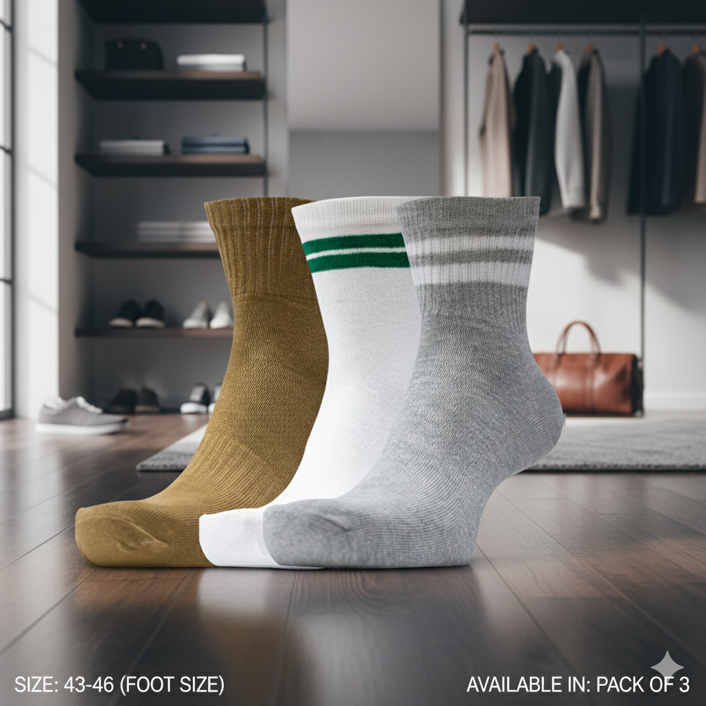 Pack of 3 - Men's Quarter Socks