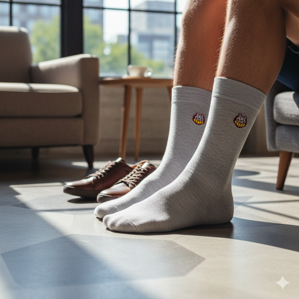 Men Cat Print Socks