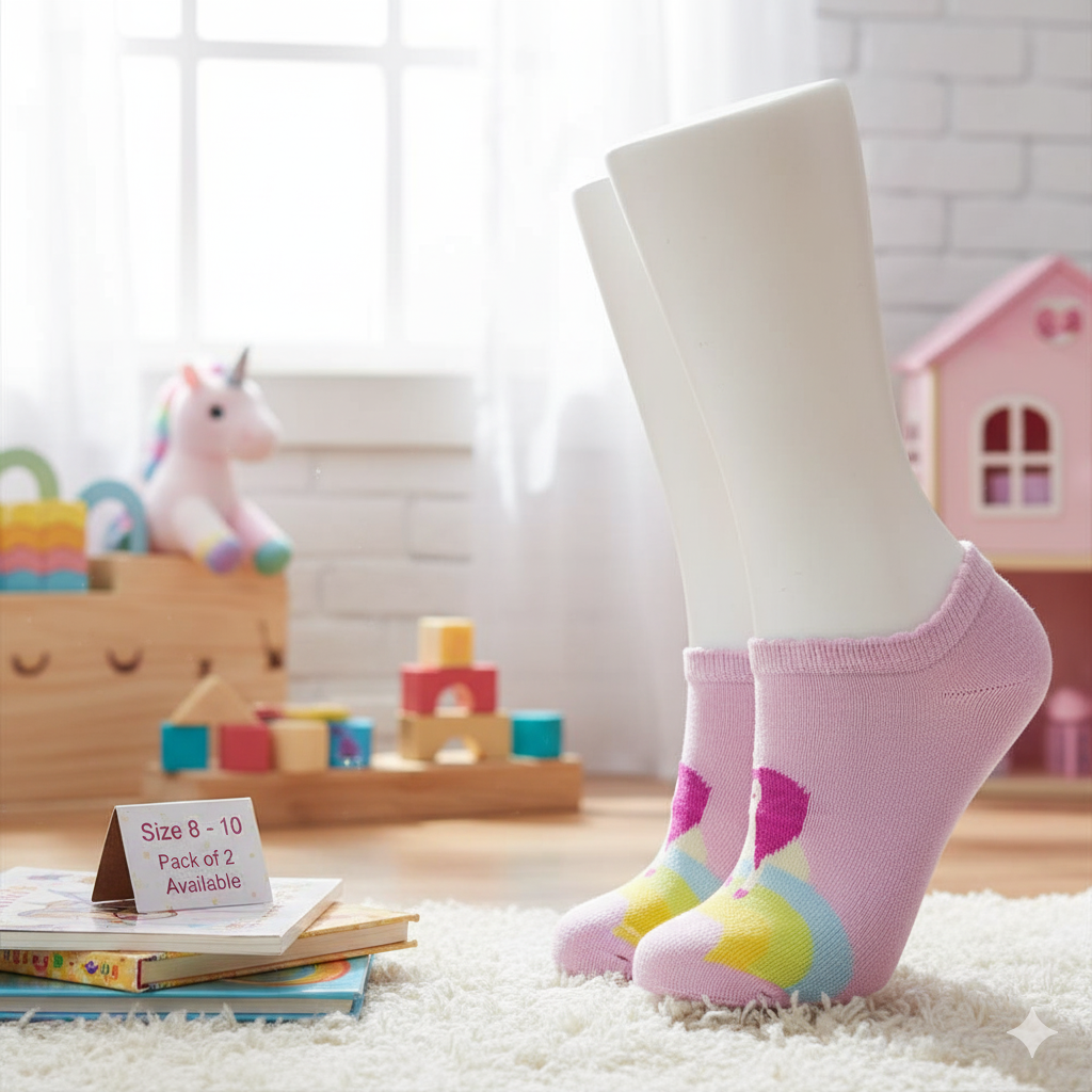 Magical Unicorn Ankle Socks for Girls