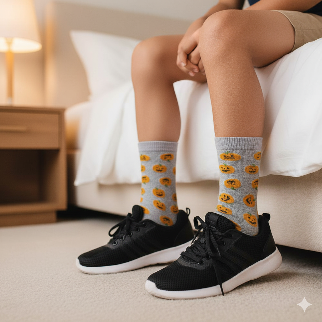 Spooky Lil' Pumpkins Boys' Crew Socks